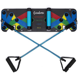 Дошка для віджимань Coradoma Push Up Rack Board 9 в 1 з ручками, кольорове кодування, для домашніх тренувань та фітнесу