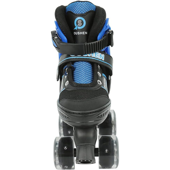 Інлайнери для дітей та дорослих: ролики для катання на роликах з великими колесами 76 мм, регульовані ролики для безпечного катання на вулиці, подарунок для дітей та підлітків, розмір M, червоно-чорний