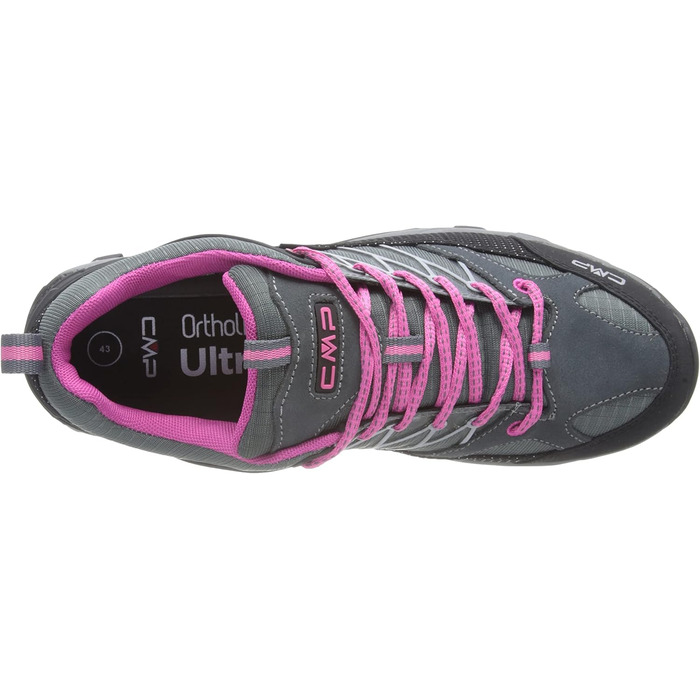 Жіночі трекінгові черевики CMP Rigel Low Wp, сіро-фуксія-айс, 43
