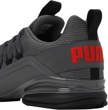 Кросівки Puma Axelion Refresh для чоловіків, 44.5, чорний, темно-сірий, червоний