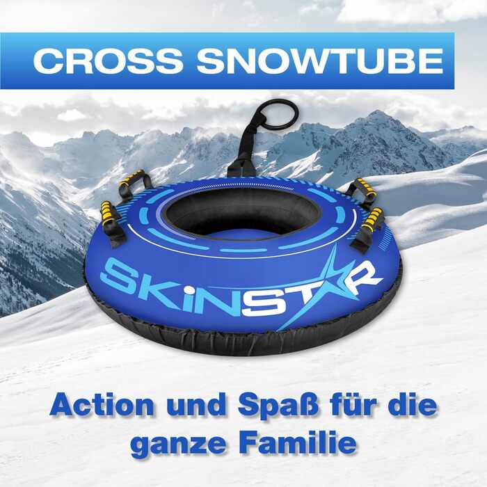 Сноутюбінг SkinStar Cross Profi Ø75 см, синій, надувні санки для снігу