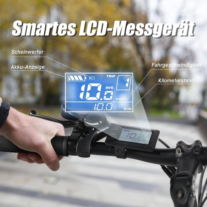 Електровелосипед VARUN E Bike 24/26 дюймів, алюмінієва рама, 36/48V акумулятор, 1/21 швидкість, пробіг 40-80 км, для міста та гір