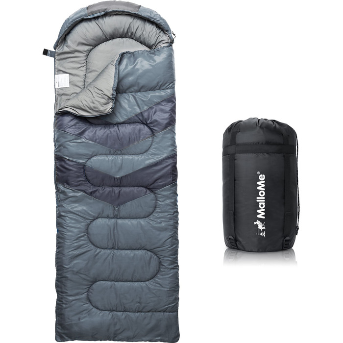 Сплячий мішок MalloMe для дорослих та дітей - зимовий, 3 сезони, 10-25°C
