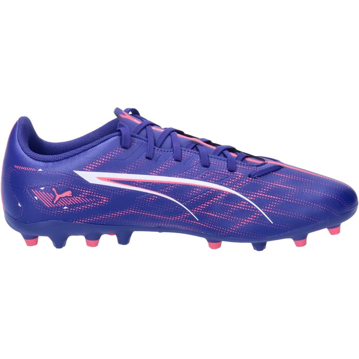 Кросівки футбольні PUMA Ultra 5 Play Mg для гри на твердих поверхнях, 43 EU, Lapis Lazuli/Puma White/Sunset Glow