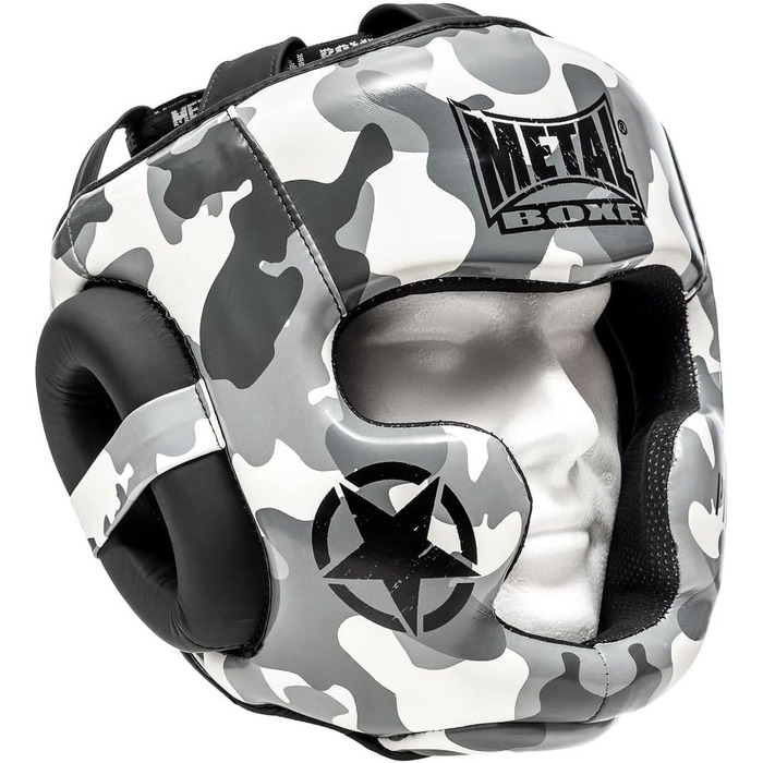 Шолом для боксу METAL BOXE, чорний, захисний шолом для боксерів