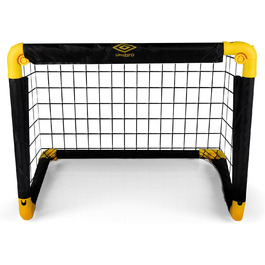 Дитячі футбольні ворота Umbro 50x44 см, складані, для саду, чорні/жовті, 1 шт. – футбольне тренувальне обладнання для дому та вулиці