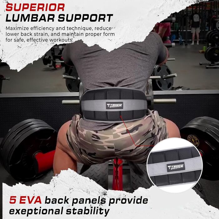 Пояс для присідань TAVIEW з кріпленням до стелажа, для важкої атлетики та пауерліфтингу – підтримка спини, низький профіль, м'яка підкладка на стегнах та колінах, надійна застібка, міцний, зелений (сірий)