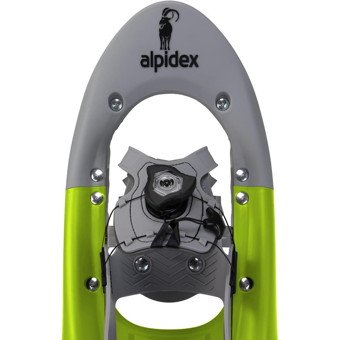 Снігоступи Alpidex з палицями 25 або 29 дюймів, швидка фіксація, підійдуть для розміру ноги 38-46, вага до 140 кг, з підйомником, сумкою, телескопічні палиці, лайм