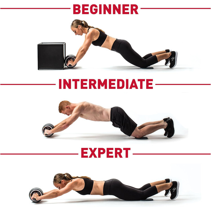 Ролик для преса Perfect Fitness Ab Carver Pro, червоний