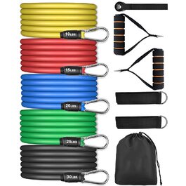 Набір еластичних стрічок для фітнесу AGM X1294 з ручками, для силових тренувань вдома