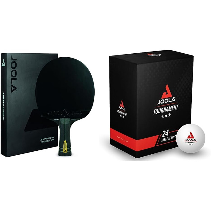 Професійна ракетка для настільного тенісу JOOLA INFINITY CARBON, сертифікована ITTF, для досвідчених гравців + тенісні м'ячі