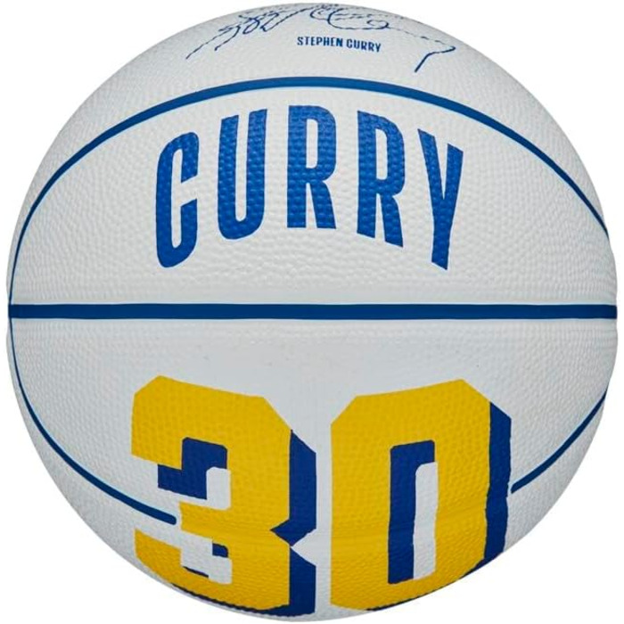 Баскетбольний м'яч Wilson NBA Player Icon для вулиці, розмір 7 (74,9 см) та міні розмір 3, Golden State Warriors