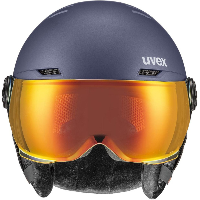 Дитячий велосипедний шолом uvex Rocket jr Visor Single, синій матовий, 51-55 см
