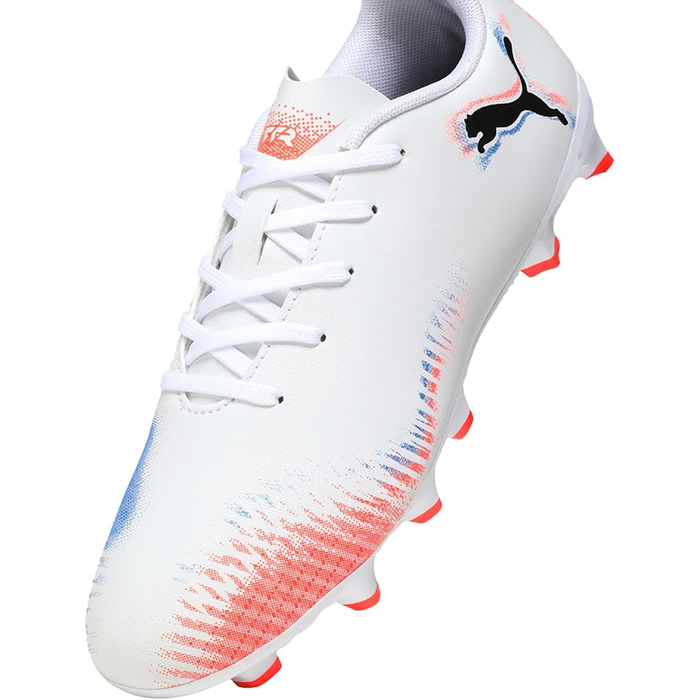 Дитячі футбольні бутси PUMA Future 8 Play FG/AG Jr - біло-червоно-чорні