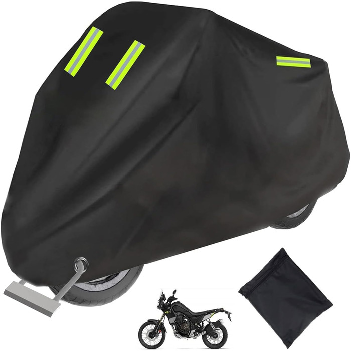 Водонепроникна накривка для мотоцикла Motorrad - 245x105x125 см, XXL, захисна накривка, універсальна, захист від дощу з отвором для замка