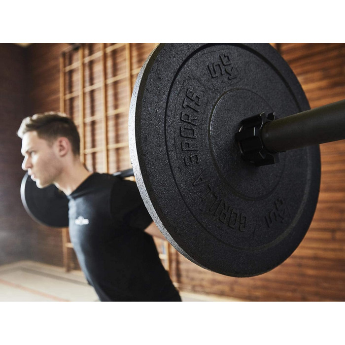 Гумові олімпійські диски GORILLA SPORTS 2x25 кг, 50 мм, для штанги