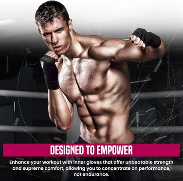 Боксерські рукавички RDX для боксу, муай-тай, ММА. Еластичні боксерські бандажі, захист рук, рожево-білі.