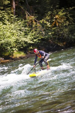 Надувний SUP Aqua Marina Sport Rapid 9.6 – дошка для сплаву річками та по течії, жовта, 289.6 x 84 x 15 см