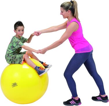 Гімнастичний м'яч GYMNIC 75 см, фітнесбол для йоги та офісу, жовтий
