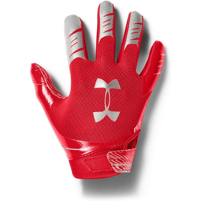 Дитячі рукавички Under Armour F7 YTH для підлітків (червоний/металевий срібло, розмір Small)