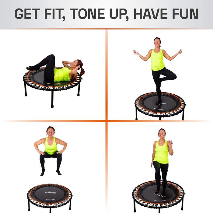 Професійний банджі-батут FIT Bounce PRO для дорослих і дітей, складаний, безшумний, навантаження до 150 кг, з DVD та онлайн-тренуваннями