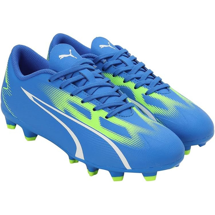 Дитячі футбольні бутси PUMA Ultra Play FG/AG Jr, 37 EU, блакитний, білий, зелений