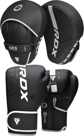 Набір боксерських рукавичок і лап RDX для кікбоксингу, Muay Thai, MMA, спарингу та тренувань, ударні подушки, хапки та джеби