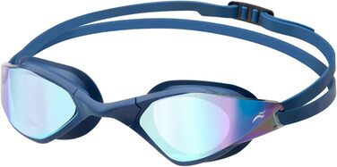 Окуляри для плавання Aqua Speed Riptide 10 для дорослих, дзеркальні, антифог, UV-захист, силіконова стрічка, ультрашвидке кріплення, мікрофіброва серветка, сині
