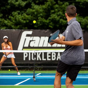 Портативна сітка для піклболу Franklin Sports 6,7 м з колесами та сумкою для транспортування, офіційний розмір, для вулиці