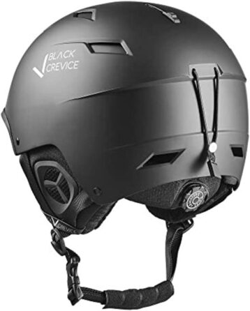 Чорний гірськолижний шолом GERLOS I з вентиляцією для чоловіків та жінок | Унісекс, регульований, з тримачем для маски | Розмір S (51-53 см)