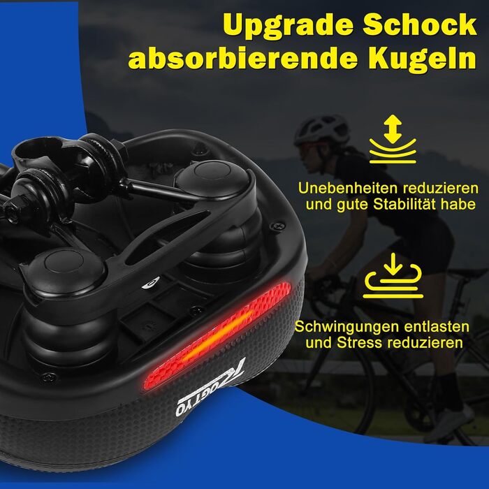 Велосипедне сідло з гелевим наповнювачем Pro 2.0: широке, м'яке, комфортне, дихаюче, з пам'яті ефектом, водонепроникне (чорне)