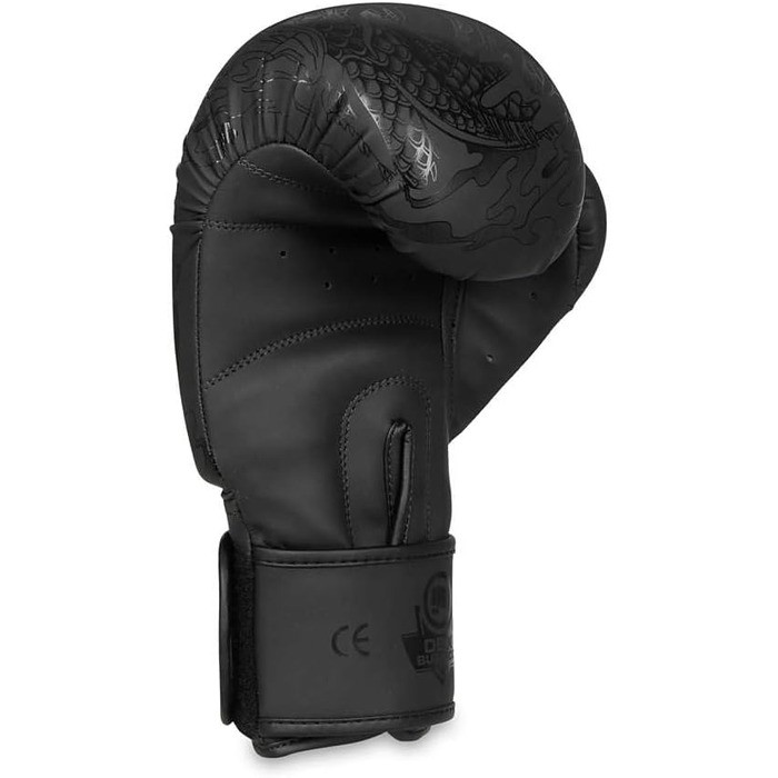 Боксерські рукавички DBX BUSHIDO Black Dragon 12oz для спарингів, кікбоксингу, бойових мистецтв, чорні
