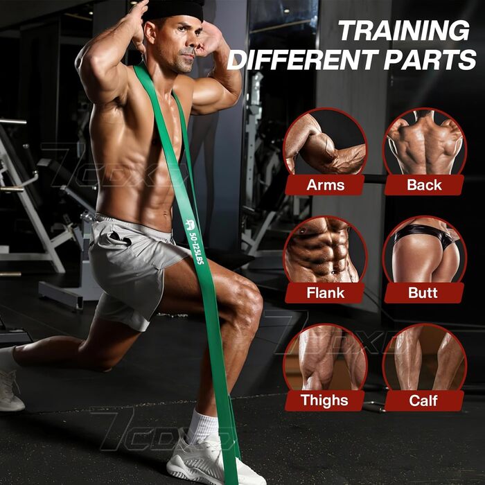 Набір еластичних стрічок для фітнесу: 6 рівнів, ручки, фіксатор для дверей, сумка, для силових тренувань, бодібілдингу, домашньої фітнес-тренування