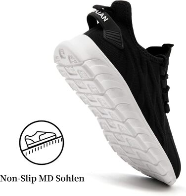 Чоловічі кросівки для бігу та занять спортом: легкі, дихаючі, універсальні. Ідеально для тенісу, фітнесу та походів. Розмір 39 EU, колір чорно-білий