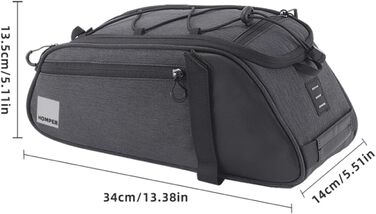 Велосипедна сумка HOMPER 8 л — сідельна, багажна, рюкзак, бокова, для MTB і шосейних велосипедів