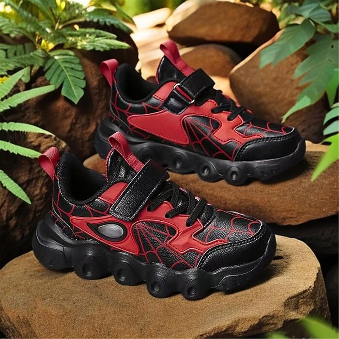 Дитячі кросівки Kindi з натуральної шкіри, водонепроникні, для хлопчиків та дівчаток, спортивні, для бігу, червоні, 26 EU