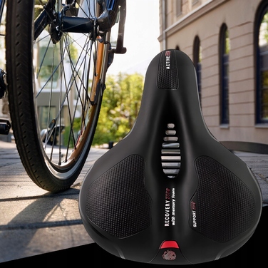 М'яке велосипедне сідло: спортивне, широке, з вентиляцією та відбивачем