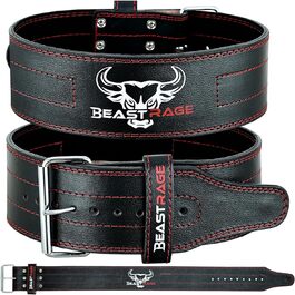 Пояс для важкої атлетики BEAST RAGE, шкіряний, 5 мм, 10,2 см, для чоловіків і жінок, преміум-якість, для пауерліфтингу, кросфіту, присідань та станового тягу