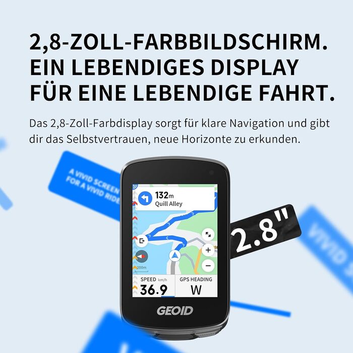 Велокомп'ютер GEOID CC700 Pro GPS з сенсорним екраном 2.8