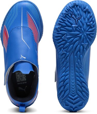 Дитячі футбольні бутси PUMA Ultra 6 Play V Tt Jr - унісекс, розмір 27 EU, кольори: ультра-синій, білий, червоний (світловий ефект)