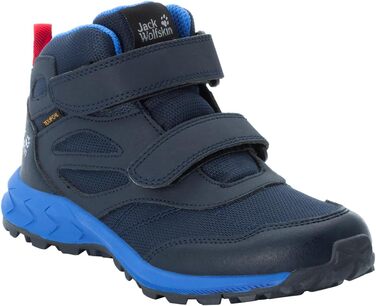 Черевики дитячі Jack Wolfskin Woodland Texapore Mid Vc K, 26 EU, темно-синій/червоний