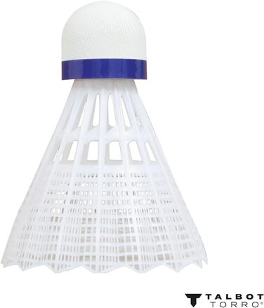 Набір тенісних м'ячів для бадмінтона Talbot-Torro Tech 350 (3 або 6 шт.), різні кольори/швидкості, нейлонові, для гри в приміщенні та на вулиці