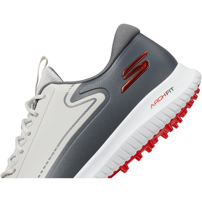 Гольф-взуття Skechers Max Fairway 3 Arch Fit для чоловіків без шипів, сірий, 40 EU