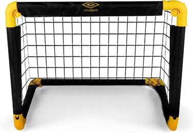 Дитячі футбольні ворота Umbro 50x44 см, складані, для саду, чорні/жовті, 1 шт. – футбольне тренувальне обладнання для дому та вулиці
