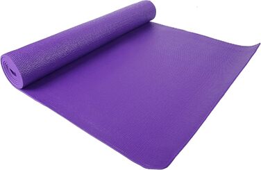 Йога-мат BalanceFrom GoYoga універсальний, високої щільності, нековзкий, з ременем для перенесення, 1/4'', фіолетовий