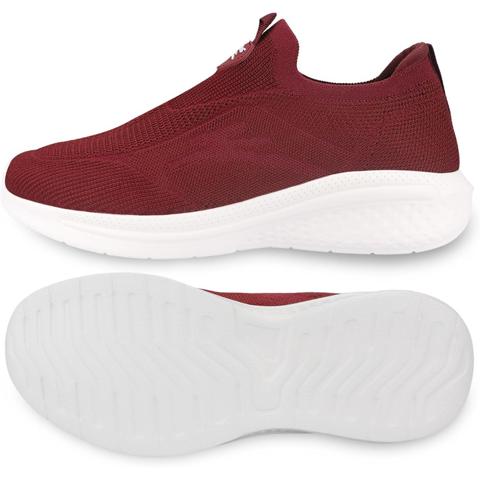 Чоловічі кросівки без шнурівків Slip-on, сітка, дихаючі, легкі, для бігу та повсякденного носіння (44 EU, Червоний)