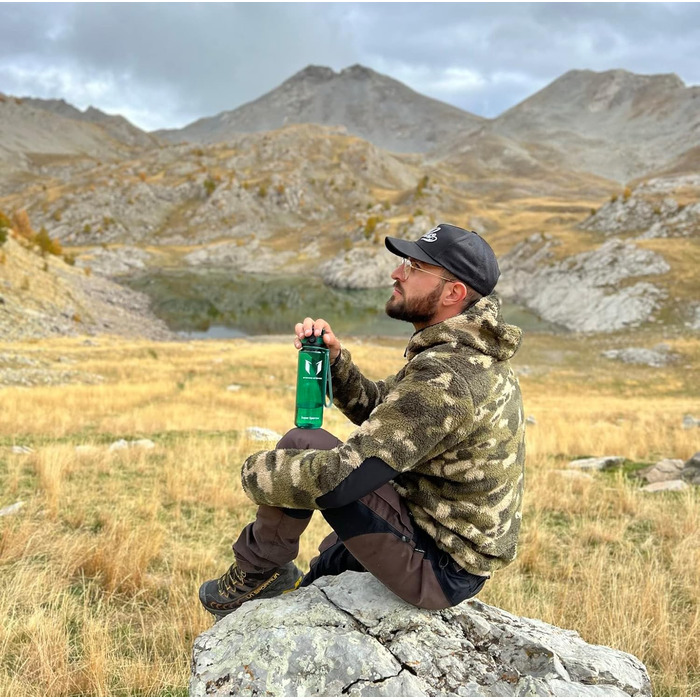 Фляга для води Super Sparrow - Tritan, 350/500/750/1000 мл, без BPA - спортивна, для фітнесу, велосипеда, універу, відпочинку (750 мл, глянцевий зелений)