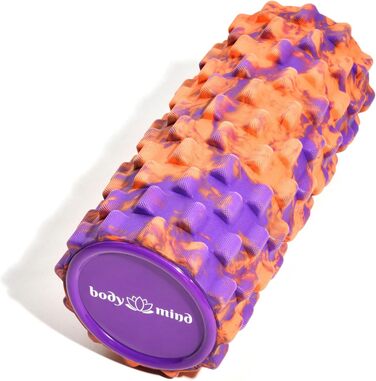 Масажний ролер Body & Mind для фасцій, фітнесу та реабілітації, 33x14,5 см – для спини, шиї, ніг, всіх м'язів