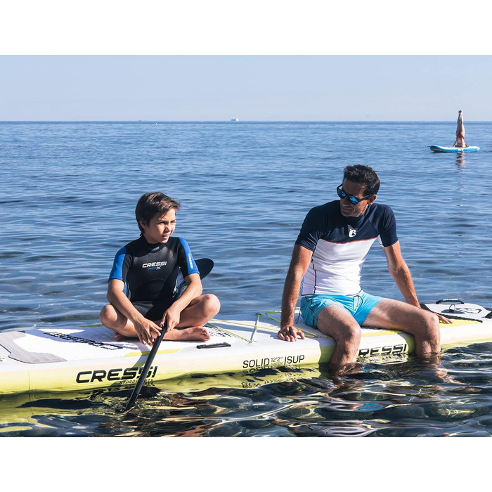 Надувна SUP-дошка Cressi Isup 12'2'' комплект для дорослих, сіро-флуоресцентна, швидке накачування, повний набір аксесуарів
