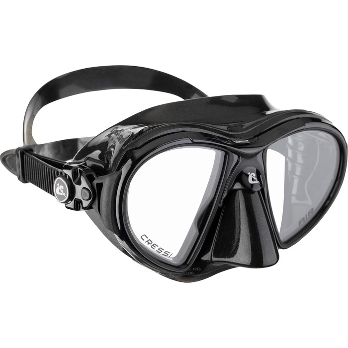 Дайвінг-маска Cressi Air Crystal чорна, силіконова